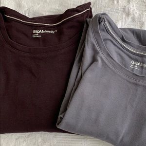 2 GAP Maternity long sleeve tees